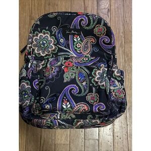 Vera Bradley Paisley Floral Lrg Backpack W/3 Big Section/Lots of Pockets VB116